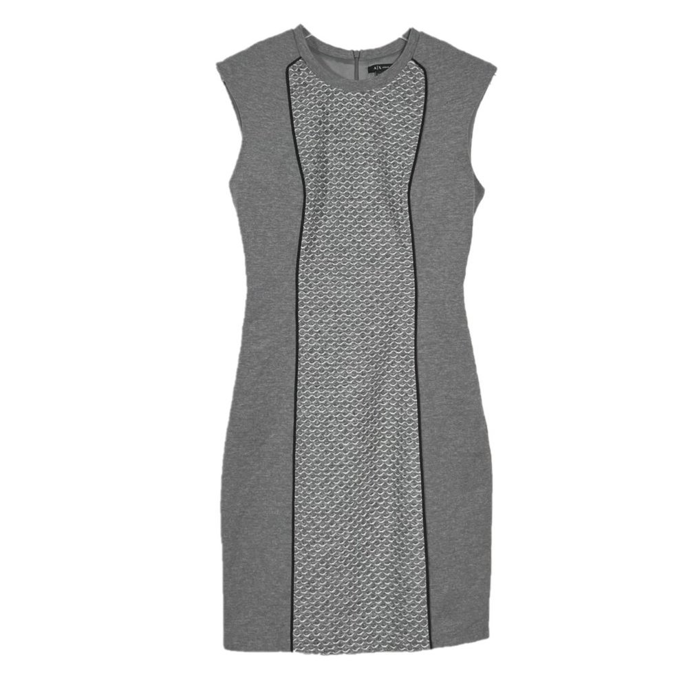 Armani Exchange Textured Front Panel Sleeveless Sheath Dress Size Small